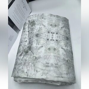 SFERRA Astratto Full/Queen Duvet Cover Sateen Print 88x92” Green/Grey Mist